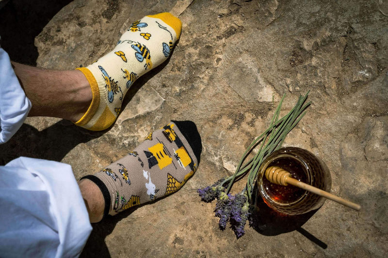 Biene und Honig Sneaker Socken SpoxSox