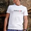 Switch Off Herren Bio T-Shirt Weiss