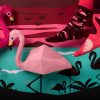 Witzige Flamingo Socken