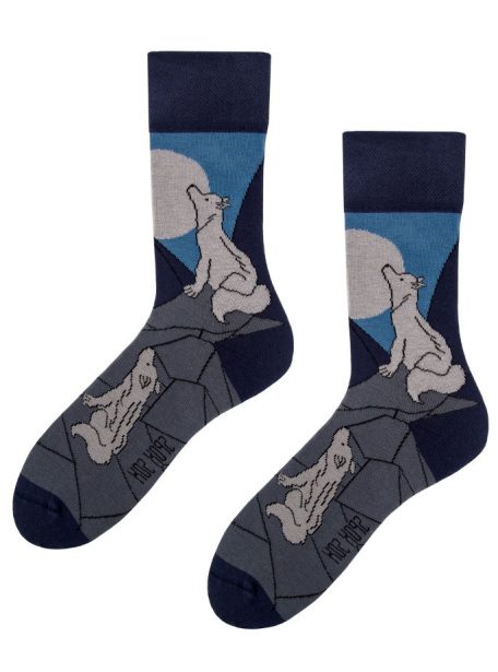 Heulender Wolf Socken - lustige Socken Spox Sox