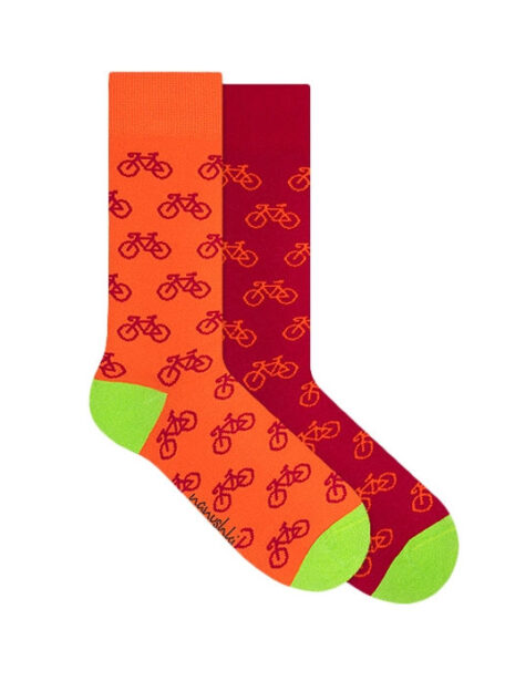 Sonnenrote Fahrrad Socken Nanushki
